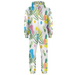 Pineapple Pattern 03 Hooded Jumpsuit (men)  by Famous