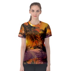 Wonderful Sunset In  A Fantasy World Women s Sport Mesh Tees