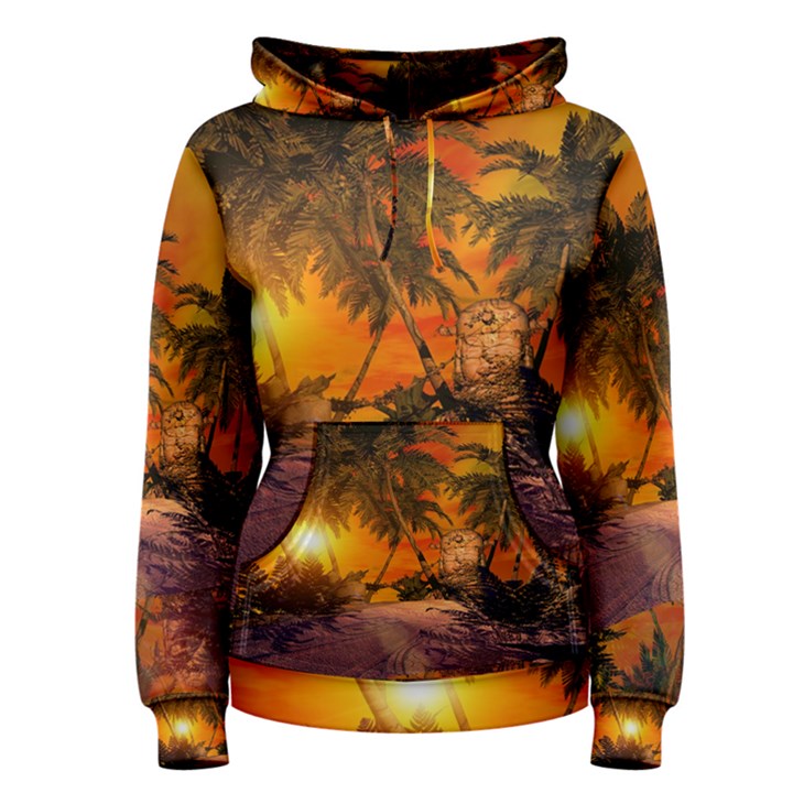 Wonderful Sunset In  A Fantasy World Women s Pullover Hoodies