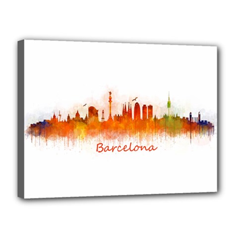 Barcelona City Art Canvas 16  X 12  by hqphoto