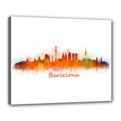 Barcelona City Art Canvas 20  X 16  by hqphoto