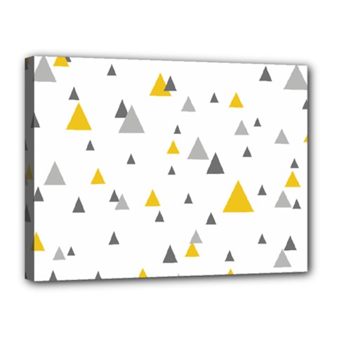 Pastel Random Triangles Modern Pattern Canvas 16  X 12  by Dushan