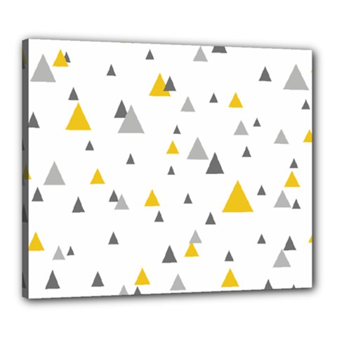 Pastel Random Triangles Modern Pattern Canvas 24  X 20  by Dushan