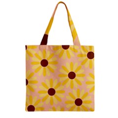 Sunflowers Everywhere Zipper Grocery Tote Bags by CraftyLittleNodes