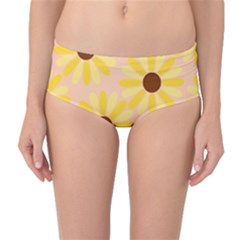 Sunflowers Everywhere Mid-waist Bikini Bottoms by CraftyLittleNodes