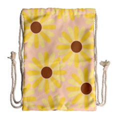 Sunflowers Everywhere Drawstring Bag (large) by CraftyLittleNodes