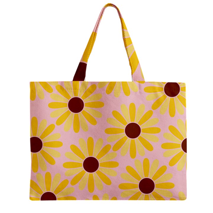 Sunflower Zipper Tiny Tote Bags