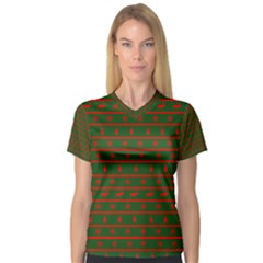 Ugly Christmas Sweater  Women s V-neck Sport Mesh Tee