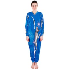 Funny, Cute Playing Cats With Stras Onepiece Jumpsuit (ladies)  by FantasyWorld7