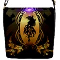 Lion Silhouette With Flame On Golden Shield Flap Covers (S)  View1