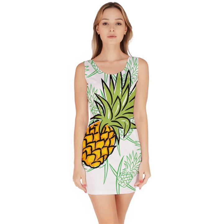 Pineapple Pattern 05 Bodycon Dresses