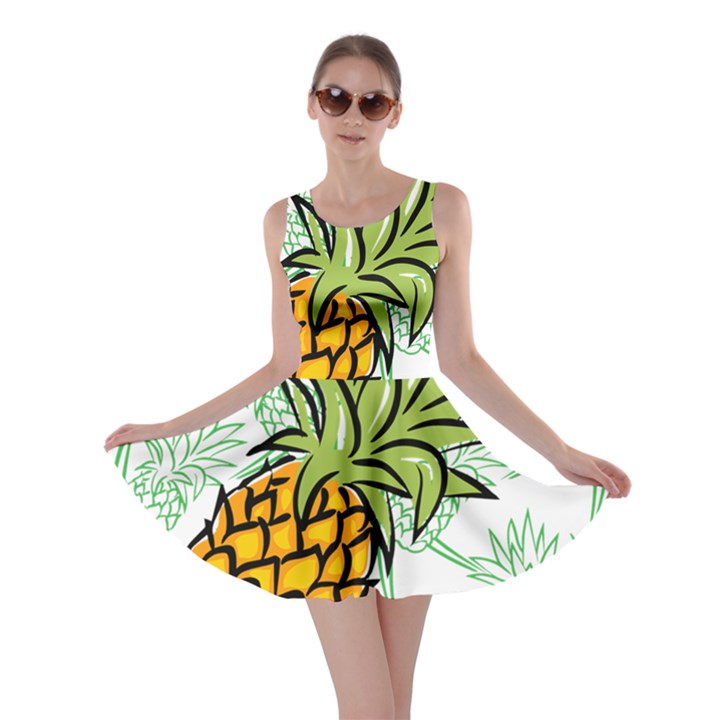 Pineapple Pattern 05 Skater Dresses