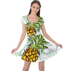 Pineapple Pattern 05 Cap Sleeve Dresses by Famous