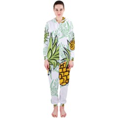 Pineapple Pattern 05 Hooded Jumpsuit (ladies) 