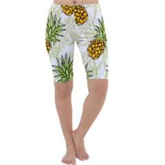 Pineapple Pattern 06 Cropped Leggings by Famous