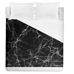 Black Marble Stone Pattern Duvet Cover Single Side (full/queen Size) by Dushan