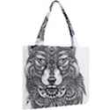 Intricate elegant wolf head illustration Tiny Tote Bags View2