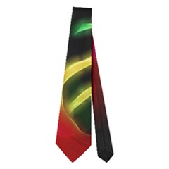 Awesome F?owers With Glowing Lines Neckties (two Side)  by FantasyWorld7