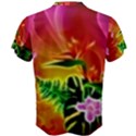 Awesome F?owers With Glowing Lines Men s Cotton Tees View2