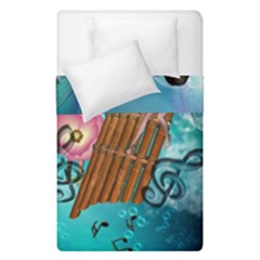 Music, Pan Flute With Fairy Duvet Cover (single Size) by FantasyWorld7