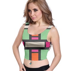 Rectangles Cross Crop Top by LalyLauraFLM