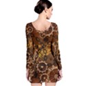 Steampunk In Rusty Metal Long Sleeve Bodycon Dresses View2