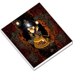 Steampunk, Funny Monkey With Clocks And Gears Small Memo Pads by FantasyWorld7