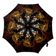 Steampunk, Funny Monkey With Clocks And Gears Hook Handle Umbrellas (medium) by FantasyWorld7