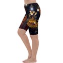 Steampunk, Funny Monkey With Clocks And Gears Cropped Leggings View2