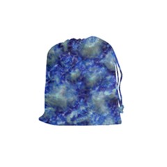 Alien Dna Blue Drawstring Pouches (medium) 