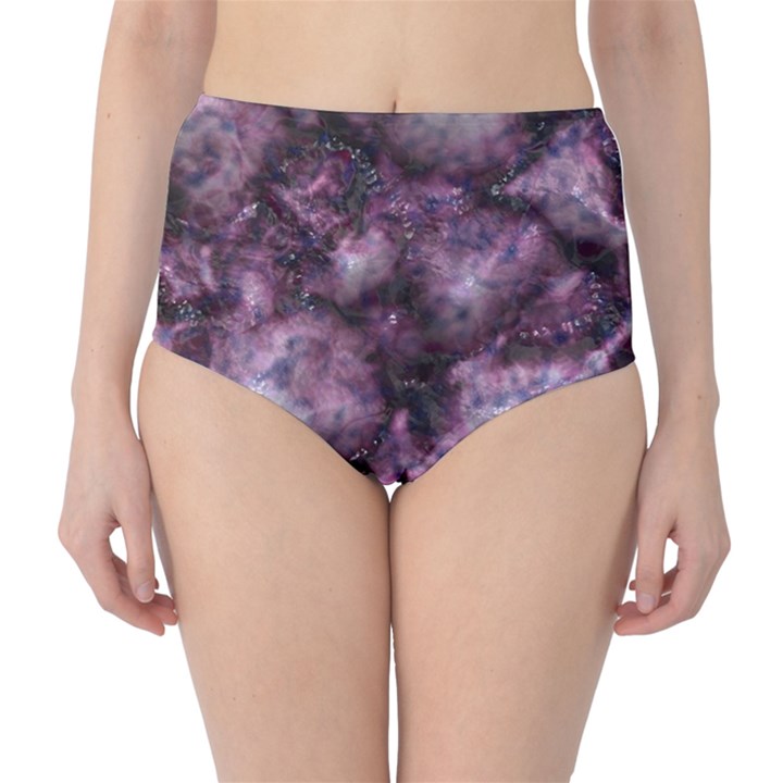 Alien Dna Purple High-Waist Bikini Bottoms