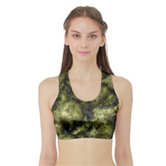 Alien Dna Green Women s Sports Bra With Border by ImpressiveMoments