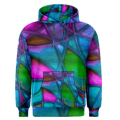 Imposant Abstract Teal Men s Pullover Hoodies