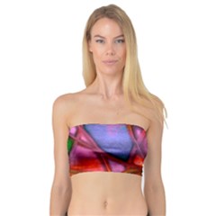 Imposant Abstract Red Women s Bandeau Tops