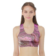 Keep Calm Pink Women s Sports Bra With Border