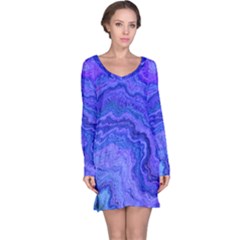 Keep Calm Blue Long Sleeve Nightdresses