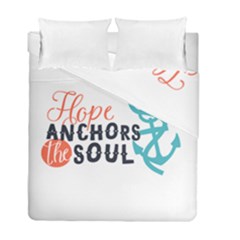 Hope Anchors The Soul Nautical Quote Duvet Cover (twin Size)