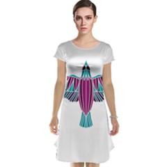 Stained Glass Bird Illustration  Cap Sleeve Nightdresses