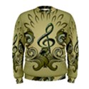 Decorative Clef With Damask In Soft Green Men s Sweatshirts View1