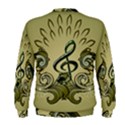 Decorative Clef With Damask In Soft Green Men s Sweatshirts View2