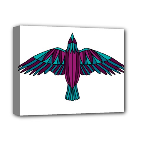 Stained Glass Bird Illustration  Deluxe Canvas 14  X 11 