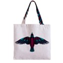 Stained Glass Bird Illustration  Zipper Grocery Tote Bags View2