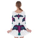 Stained Glass Bird Illustration  Long Sleeve Skater Dress View2