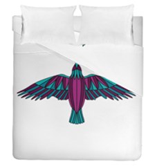 Stained Glass Bird Illustration  Duvet Cover (full/queen Size)