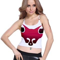 Fox Logo Red Gradient  Spaghetti Strap Bra Tops by carocollins