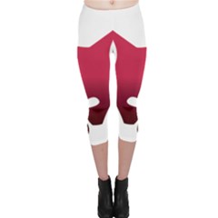 Fox Logo Red Gradient  Capri Leggings