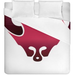 Fox Logo Red Gradient  Duvet Cover (king Size)