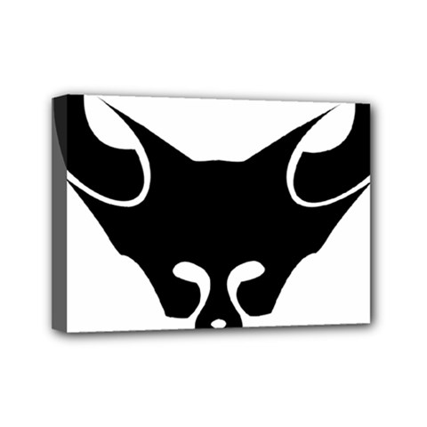 Black Fox Logo Mini Canvas 7  X 5 