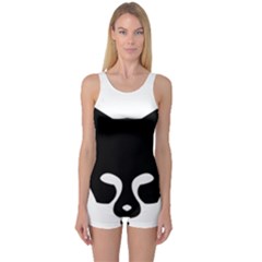 Black Fox Logo Women s Boyleg One Piece Swimsuits