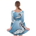 Wonderful Swan Made Of Floral Elements Long Sleeve Skater Dress View2